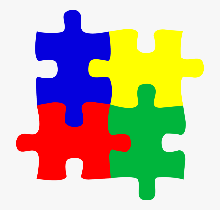 Autism Puzzle Piece Colors, Transparent Clipart