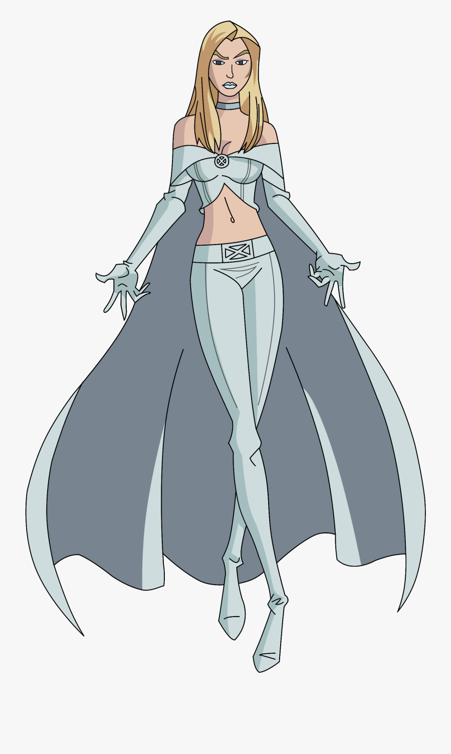 Emma Frost Png Clipart Background - X Men Cartoon Emma Frost, Transparent Clipart