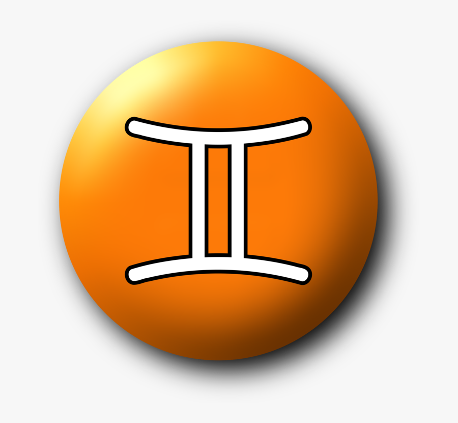 Symbol,yellow,orange - Gemini, Transparent Clipart