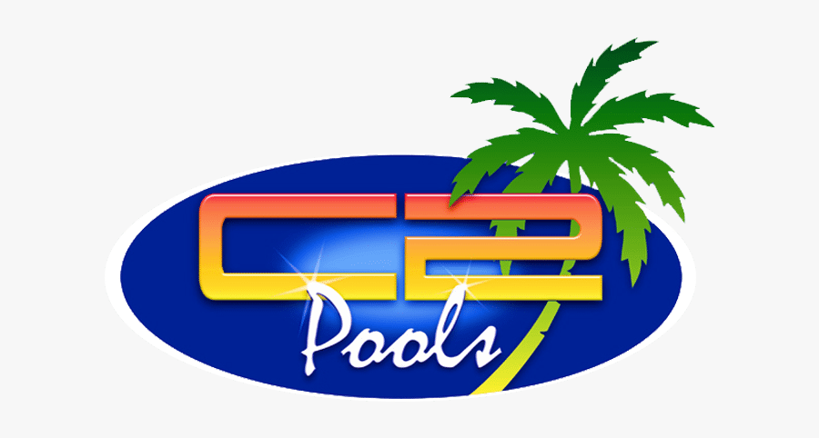 C2 Pools Logo - Black And White Palm Tree, Transparent Clipart
