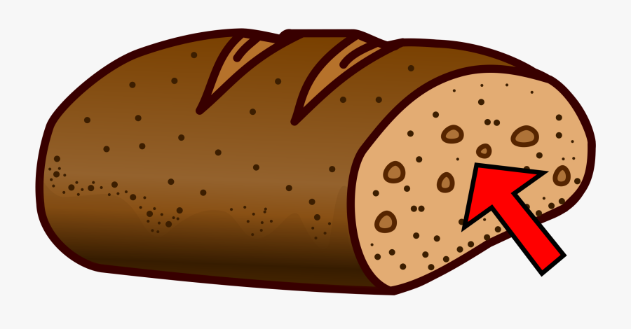 Soft Part Of Big - Bread Black And White Clipart, Transparent Clipart