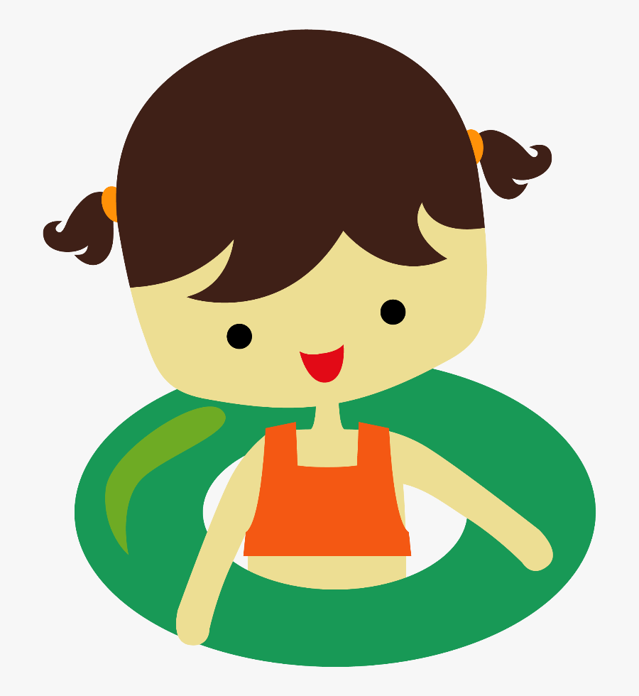 Clipart Menina Na Praia, Transparent Clipart
