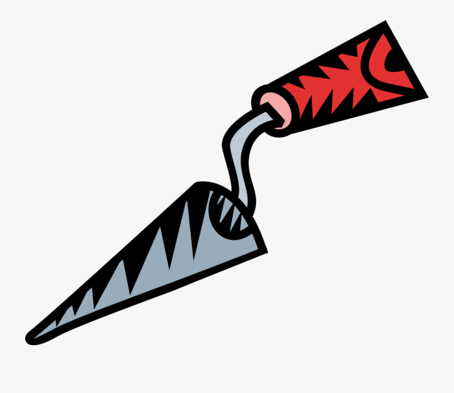 Vector Illustration Of Trowel Hand Tool For Digging,, Transparent Clipart