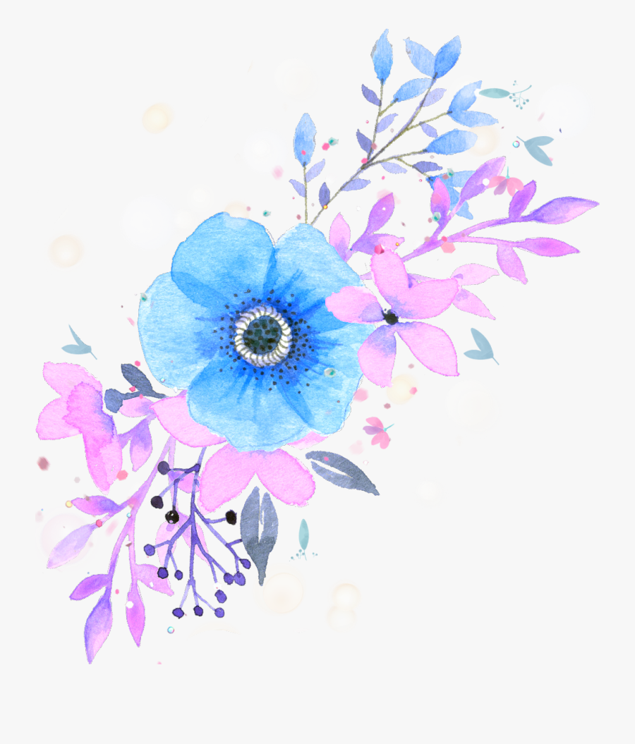 Transparent Watercolor Floral Clipart - Mook Refund High School, Transparent Clipart