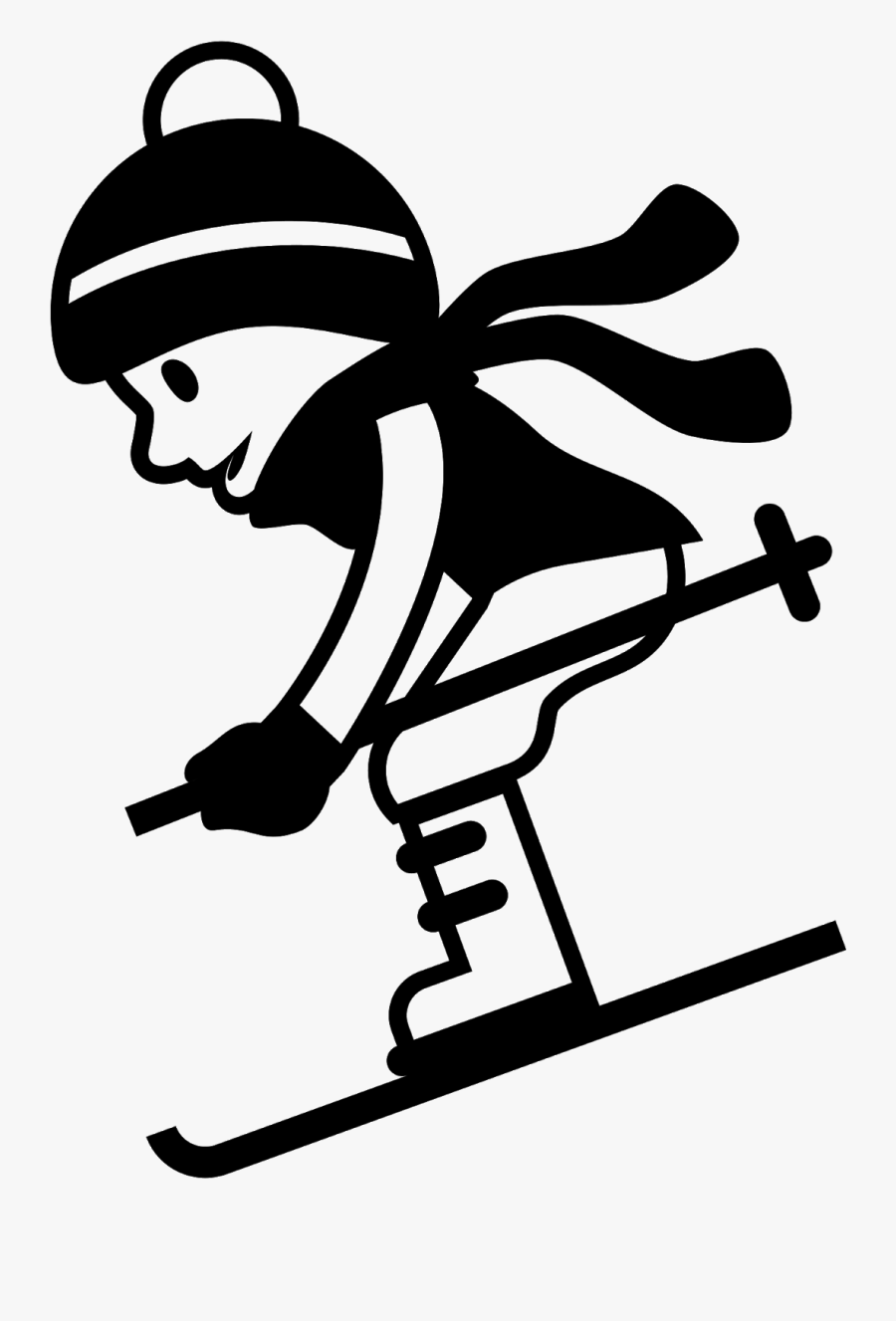 Ski Clipart Freestyle Skiing - Clipart Cartoon Of Skiing, Transparent Clipart