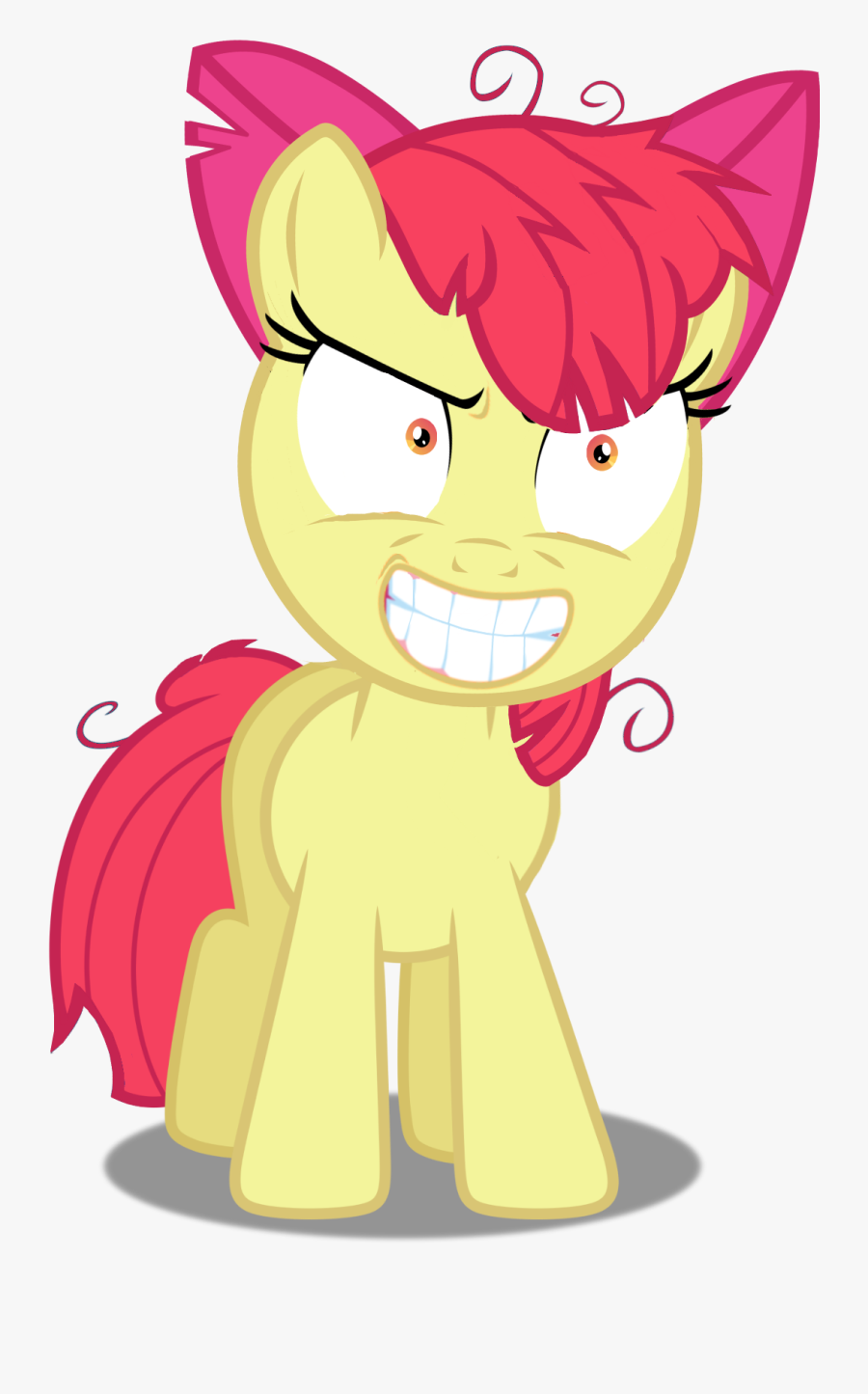 Grin Clipart Insane - Applebloom Vector, Transparent Clipart