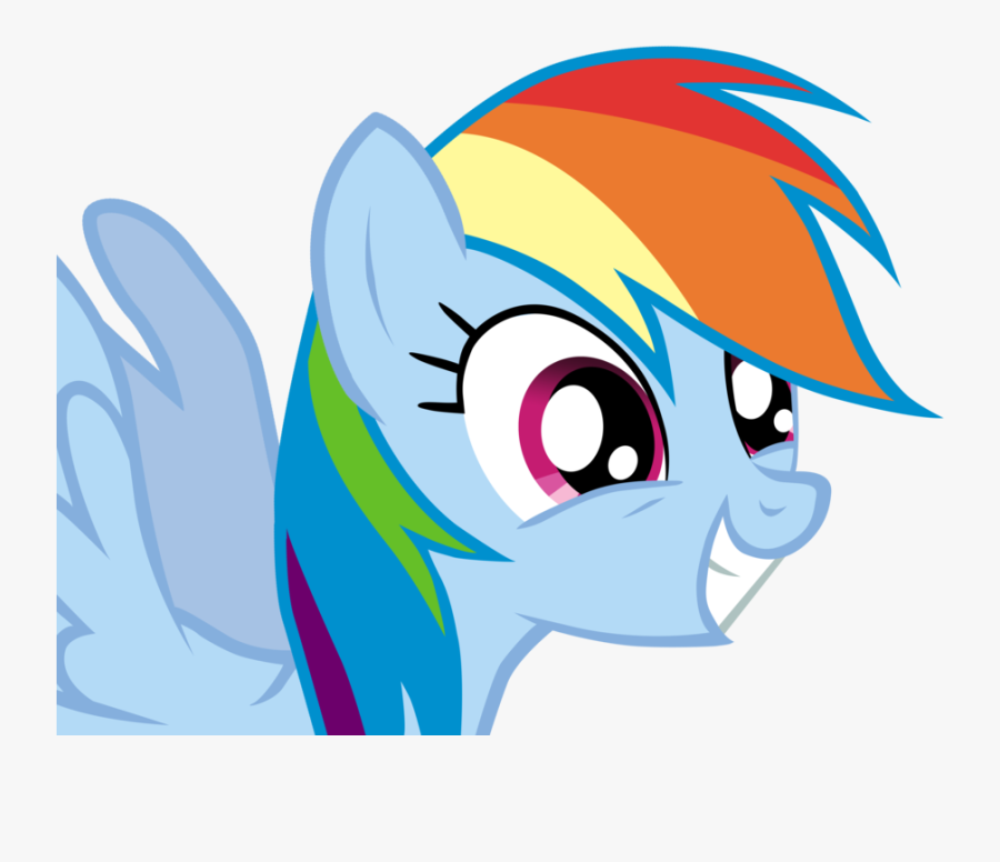 Fanmade Rainbow Dash Big Grin By Whifi - Mlp Rainbow Dash Smile, Transparent Clipart