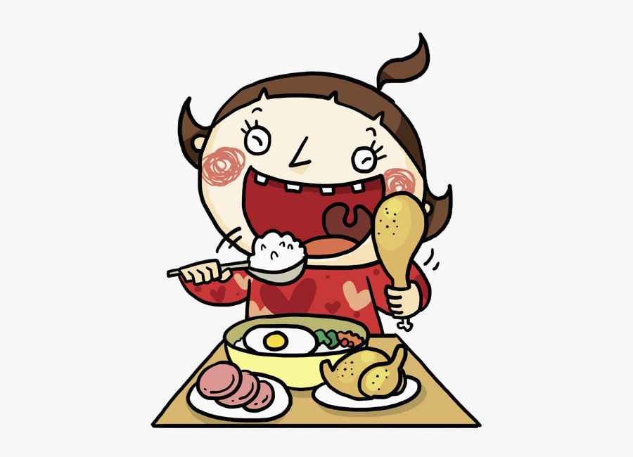 Eating Girl Cartoon Hand Transparent Image And Clipart - Eat Clipart Png, Transparent Clipart