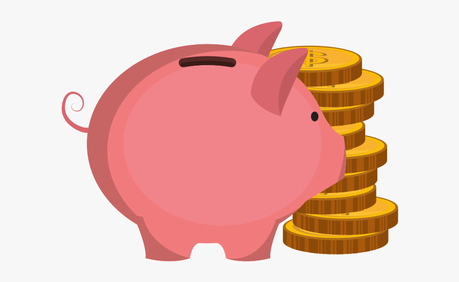 Simbolos De Dinheiro E Porquinho, Transparent Clipart