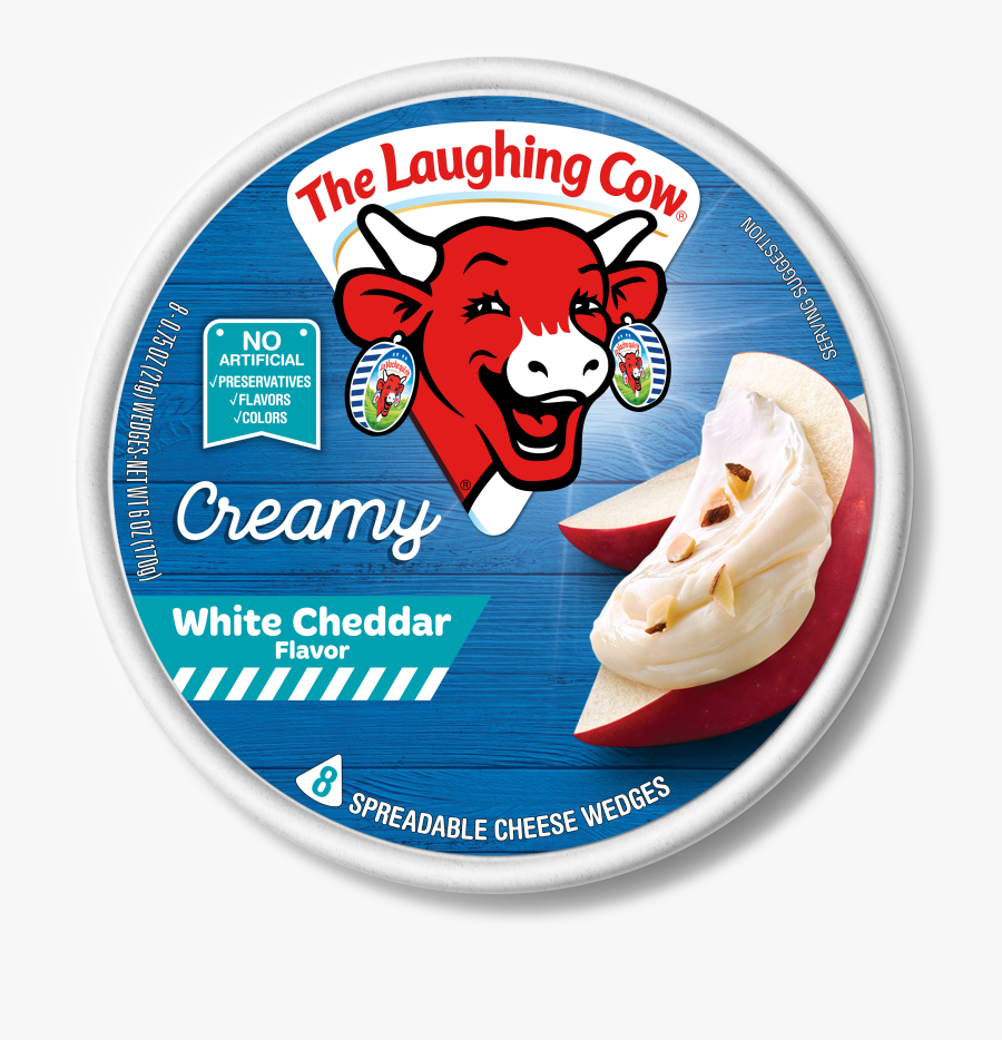 Laughing Cow Cheese White Cheddar, Transparent Clipart