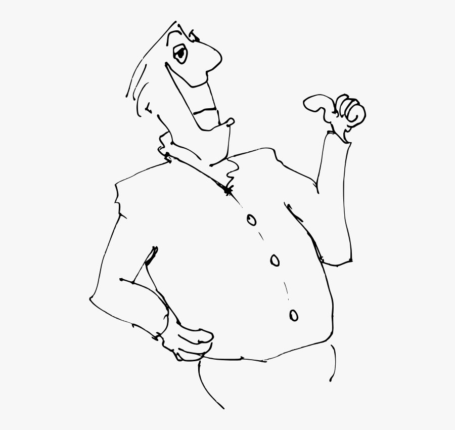 Man Smili Clip Art - Line Art, Transparent Clipart