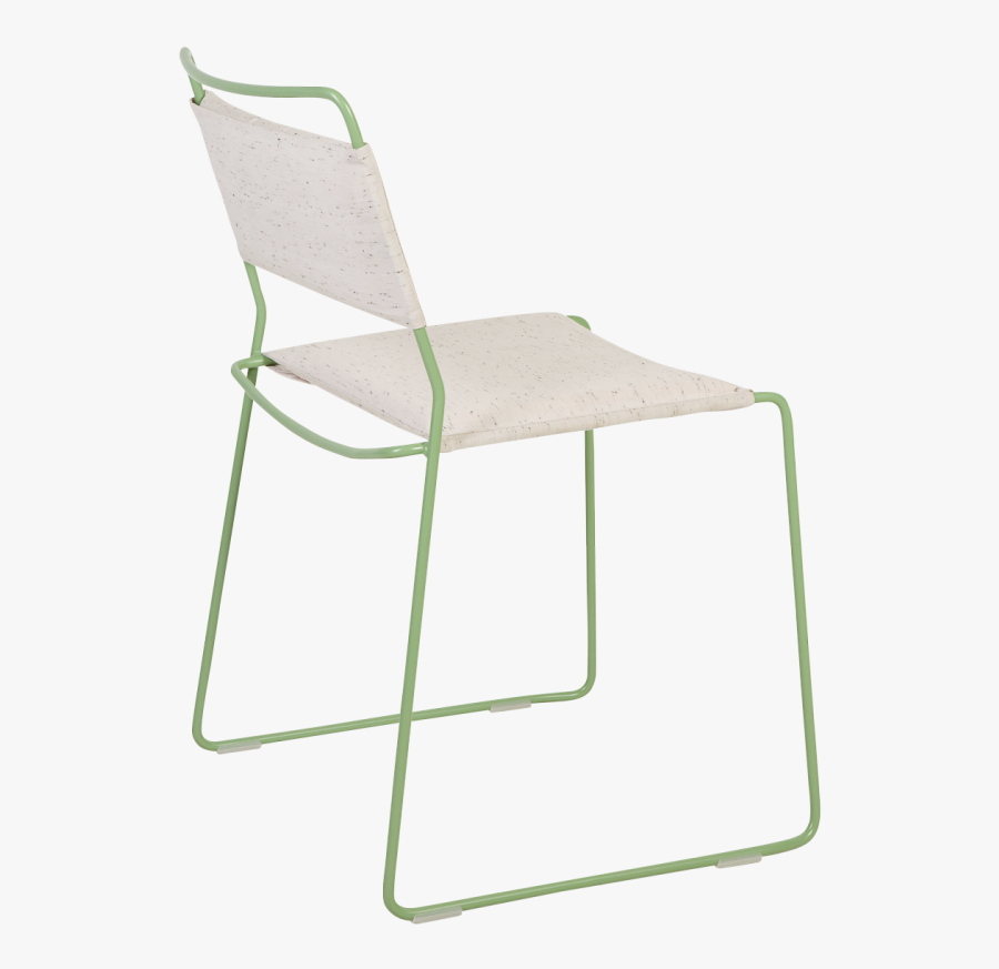 One Wire Chair Green Frame White Cushion - Folding Chair, Transparent Clipart