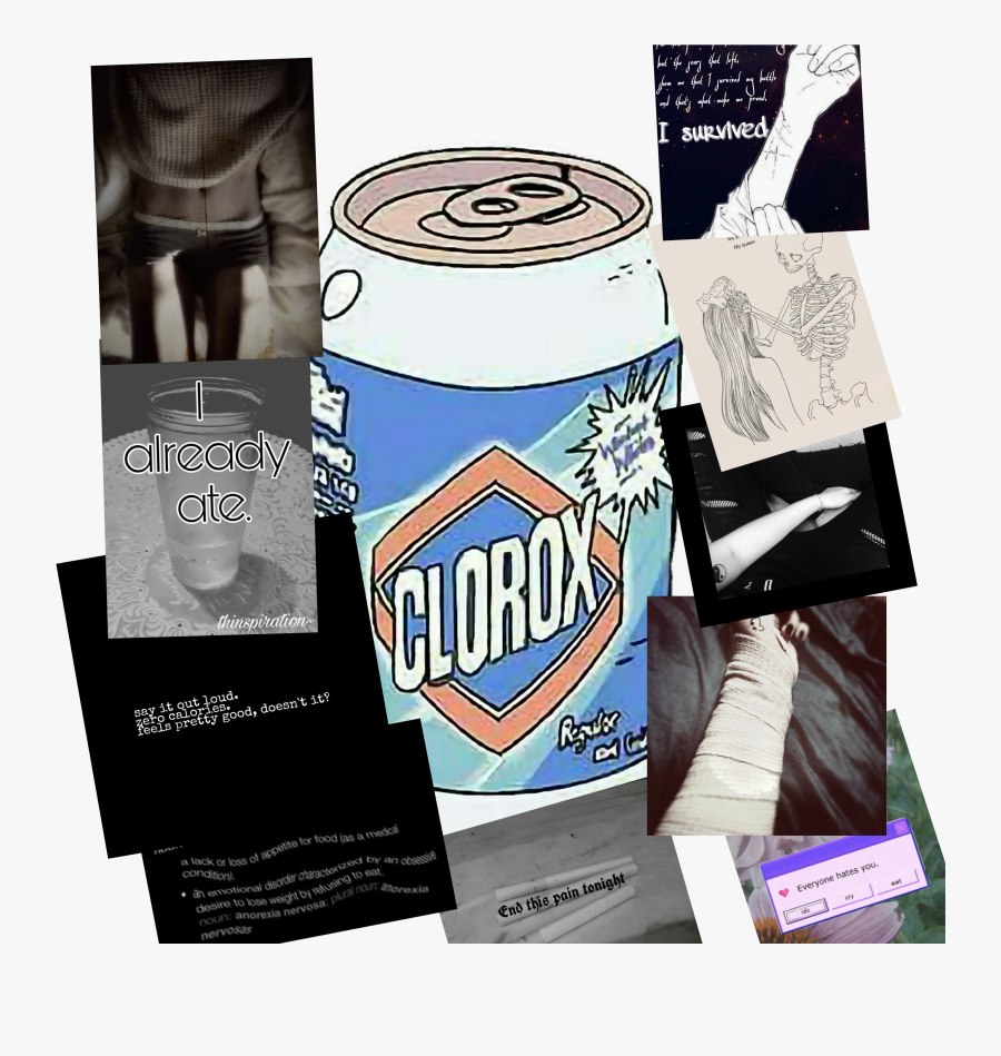 #depression #anorexia #bulimia #selfharm - Poster, Transparent Clipart