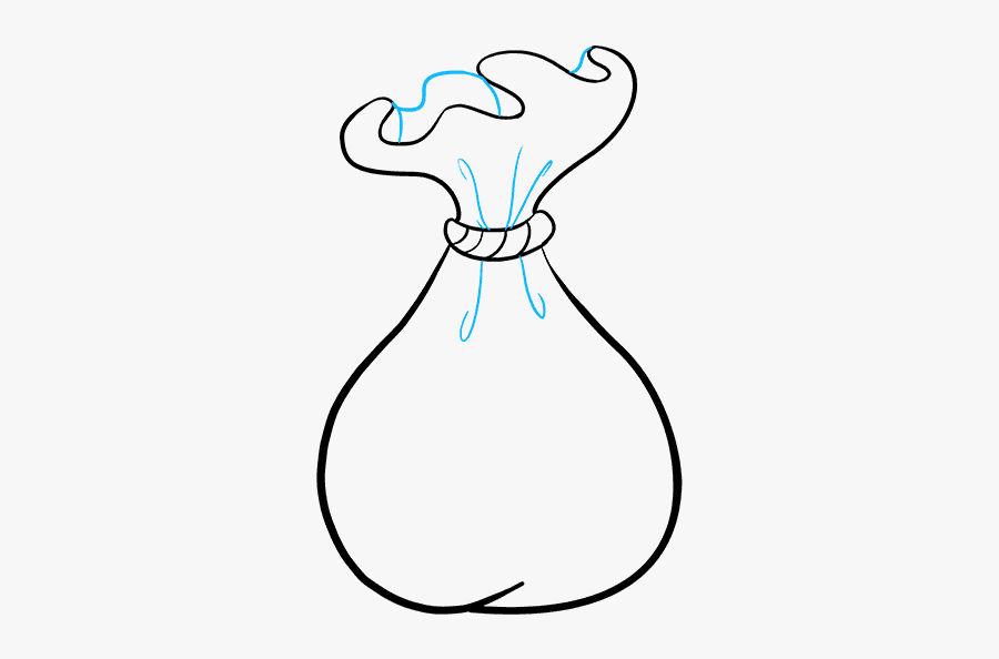 How To Draw Cartoon Money - Draw A Money Bag, Transparent Clipart