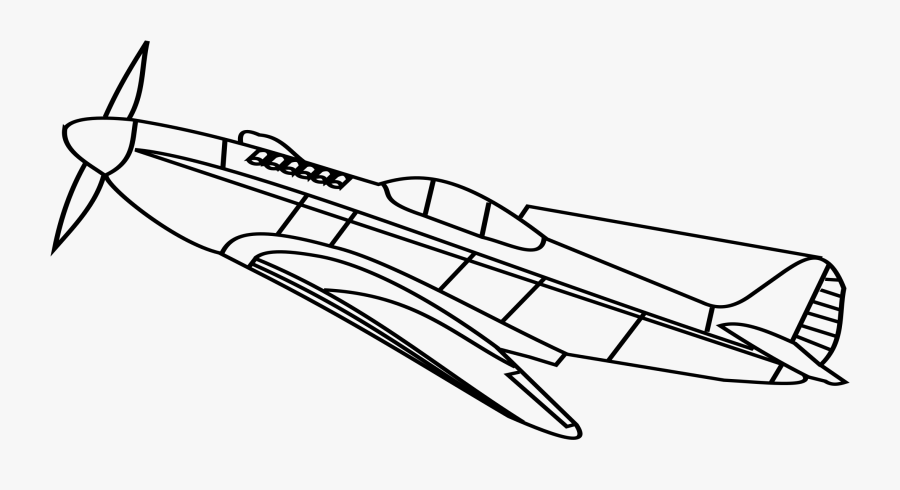 Ww2 Fighter Plane 2 - Ww2 Fighter Planes Drawing, Transparent Clipart