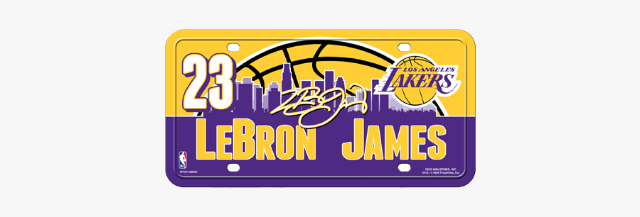 Lebron James License Plate Frame, Transparent Clipart