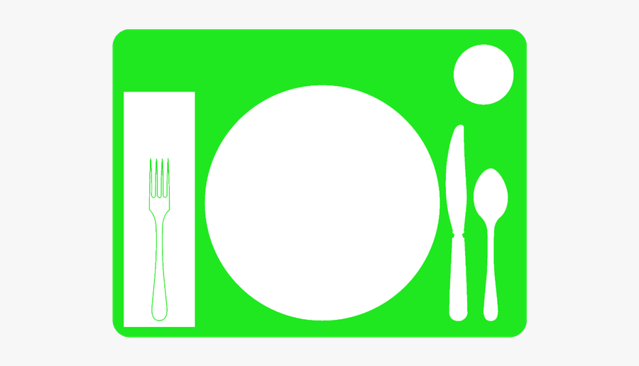 Dinner Clipart Place Setting - Circle, Transparent Clipart