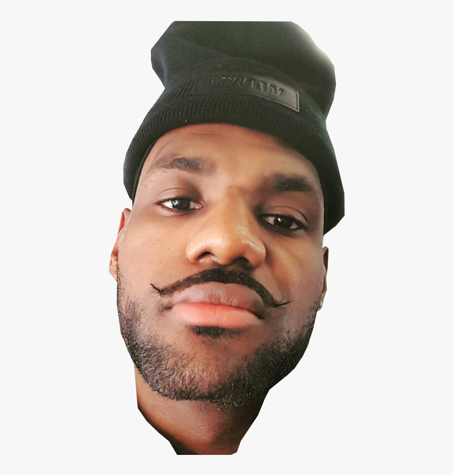 Lebron James Head Png - Lebron James Mustache, Transparent Clipart