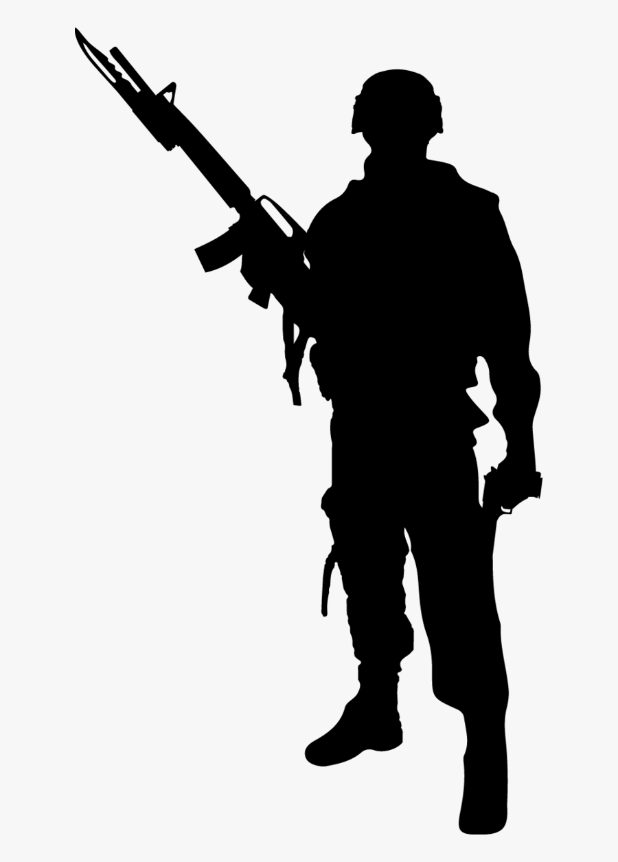 Army Soldier Silhouette Png, Transparent Clipart