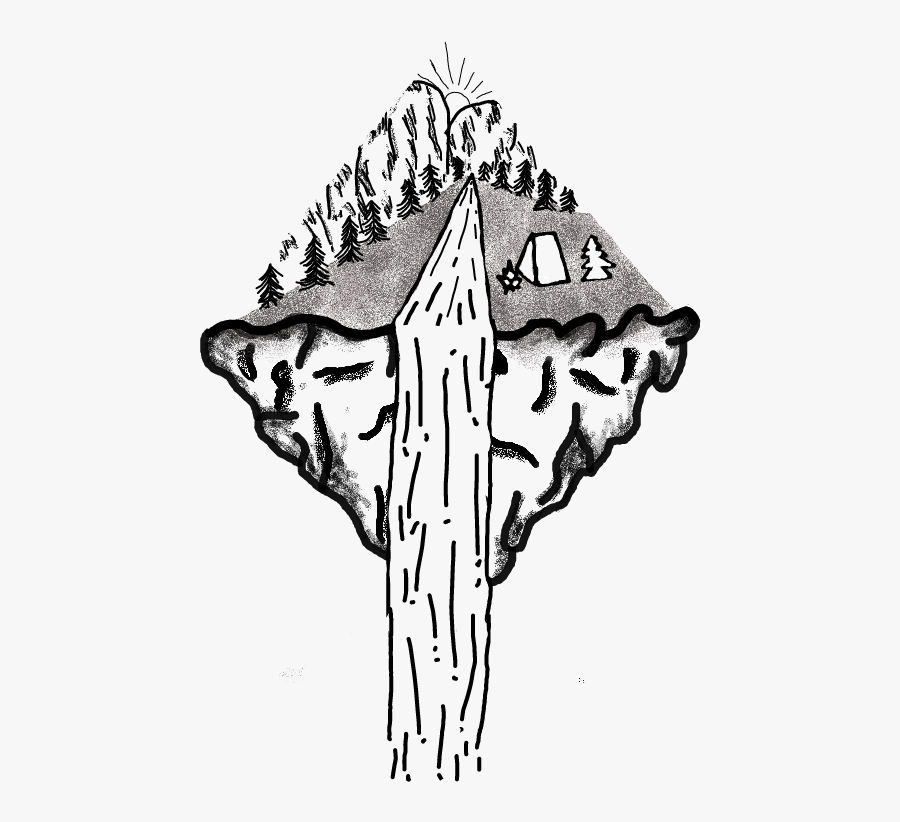 Outline Waterfall Png, Transparent Clipart