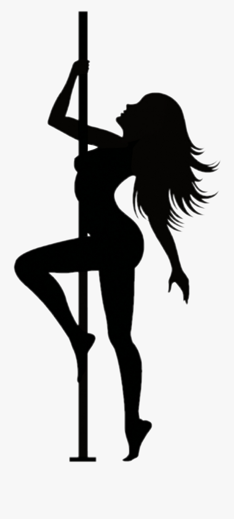 Stripper On Fish Hook Clipart , Png Download - Stripper On Pole Silhouette, Transparent Clipart