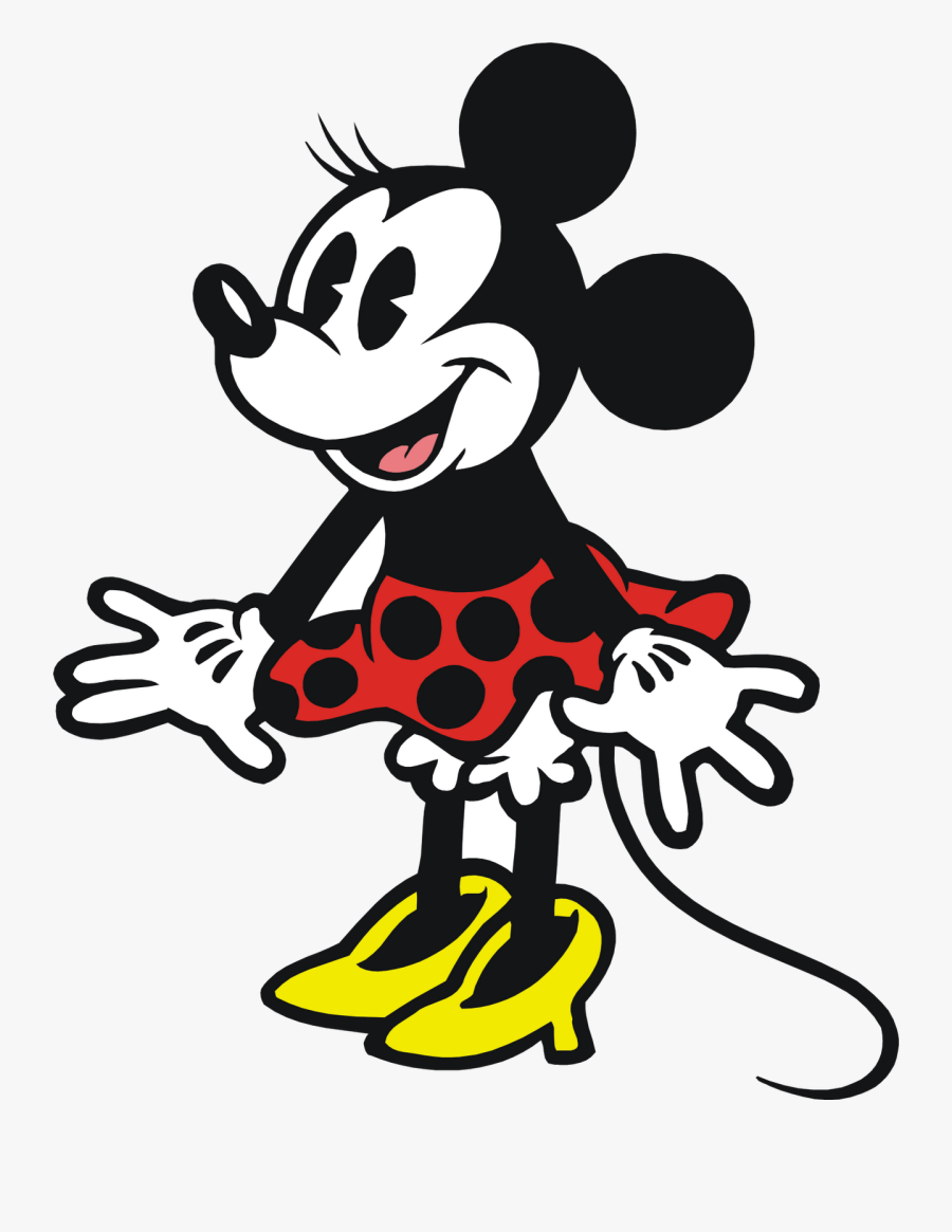 Flourish Clipart Transparent - Red Vintage Minnie Mouse, Transparent Clipart