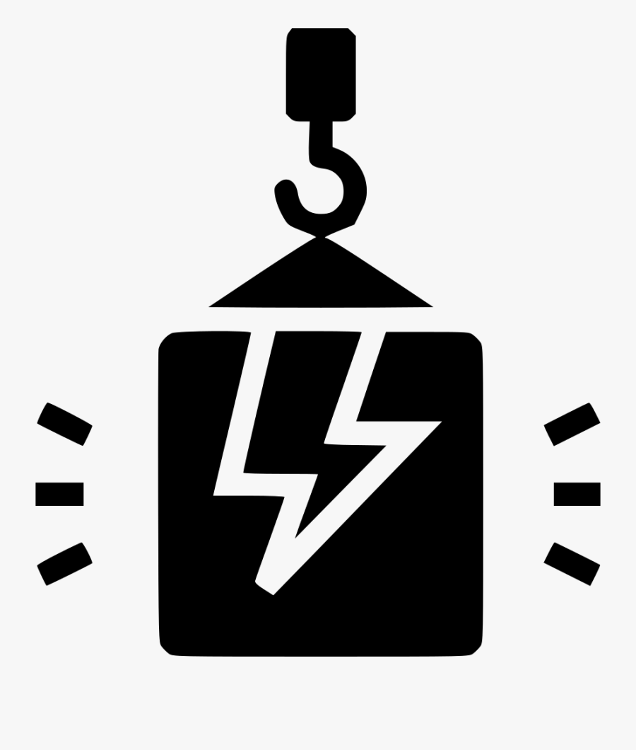 Bolt Electricity Thunder Package Box Crain Lift Climb - Icon Png Climbing Bolt, Transparent Clipart