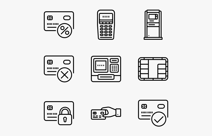 Mastercard Clipart Black And White - Payments Icons, Transparent Clipart
