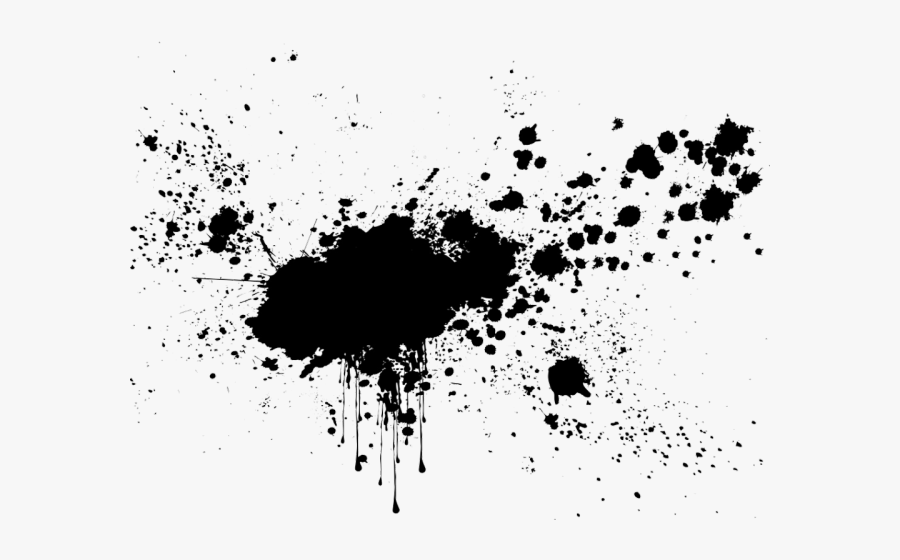 Transparent Black Paint Splash, Transparent Clipart
