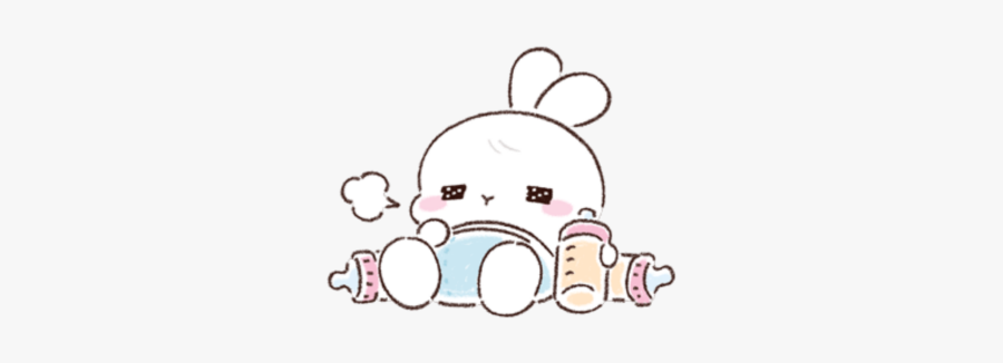 #messy #baby #soft #bunny #cute - Soft Baby Bunny Sticker, Transparent Clipart