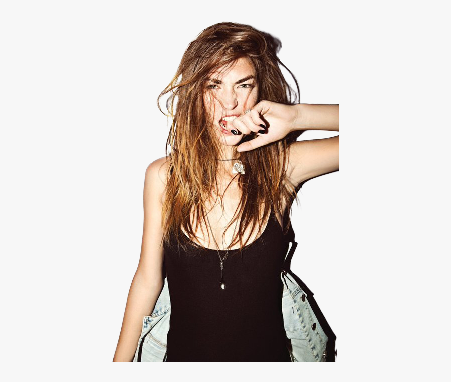 Tumblr Girl Png Clipart Black And White Library - Girls With Messy Hair, Transparent Clipart