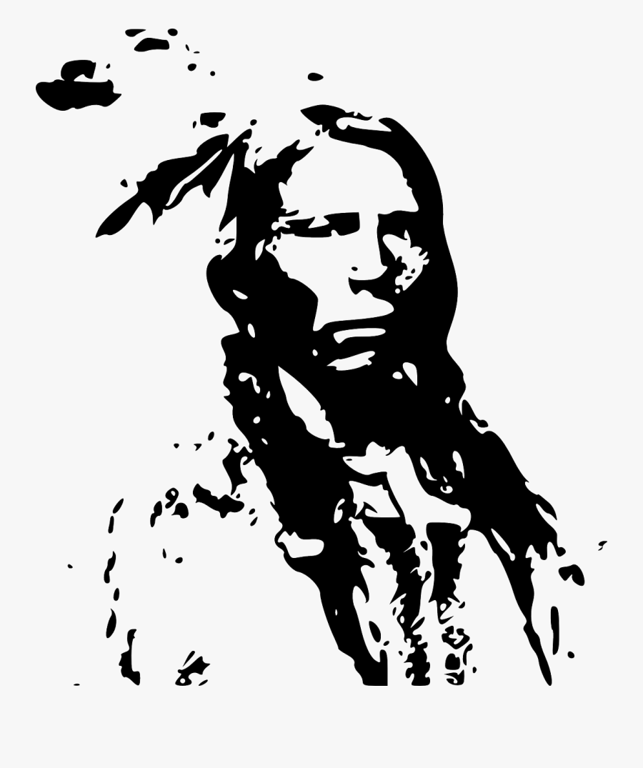 Human Behavior,head,stencil - T Shirt Native American Indian, Transparent Clipart