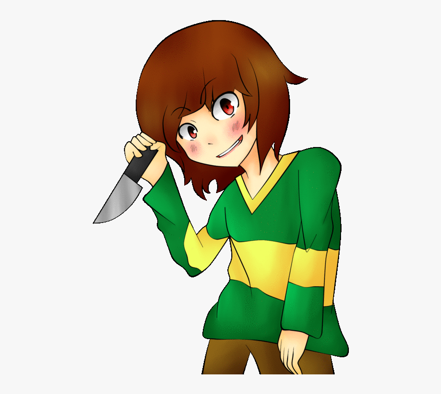 Image Black And White Stock Chara Transparent Creepy - Chara Undertale No Background, Transparent Clipart