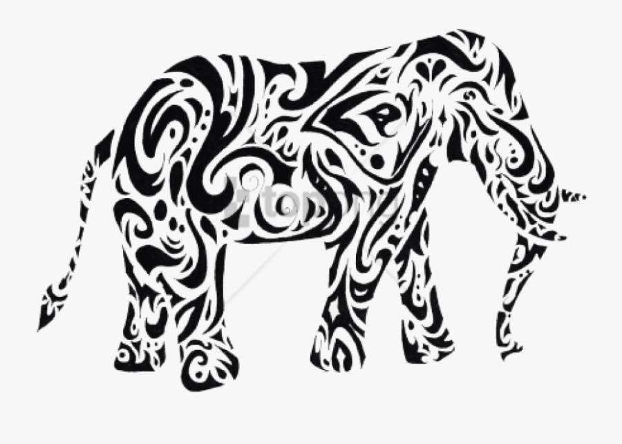Native American Elephant Symbol, Transparent Clipart