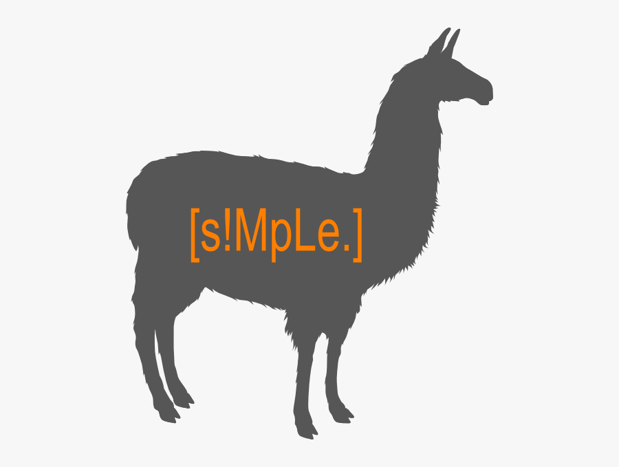 Transparent Llama Head Clipart - Llama Silhouette Transparent, Transparent Clipart
