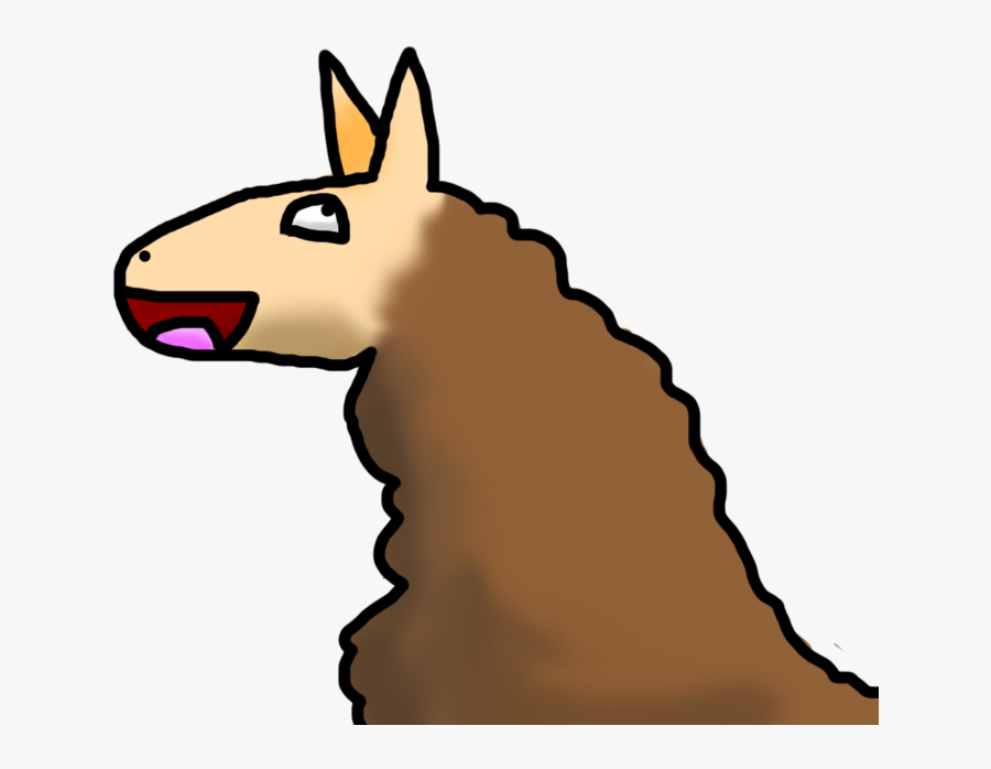 Clip Art Png For Free - Really Happy Llama Drawing, Transparent Clipart