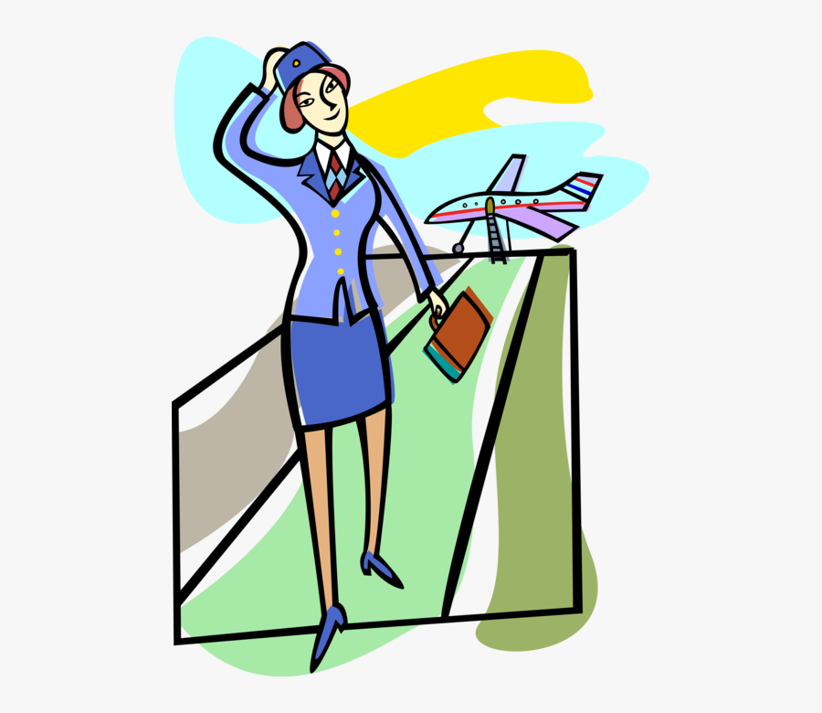 Transparent Flight Attendant Png - Flight Attendant Clip Arts, Transparent Clipart