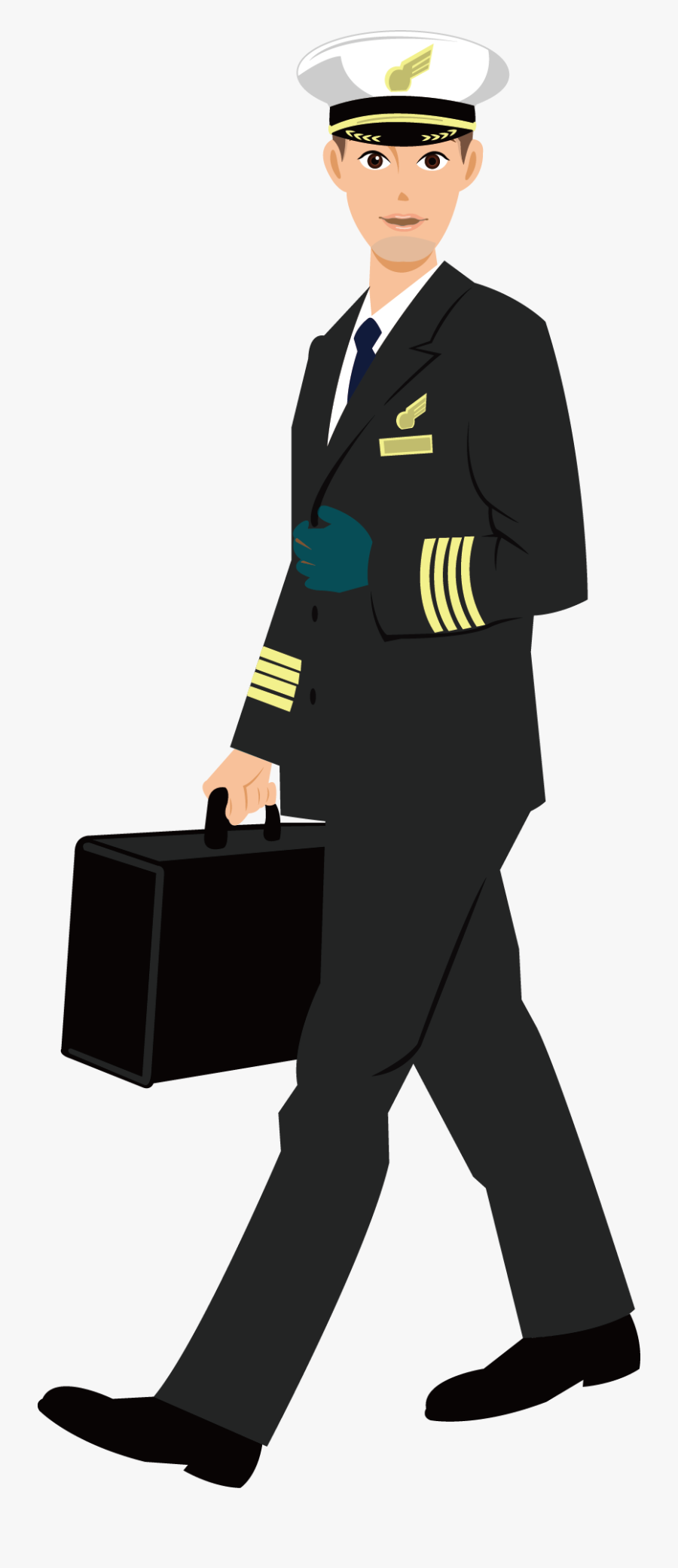 Transparent Airplane Pilot Clipart - Pilot Uniform Png Cartoons, Transparent Clipart