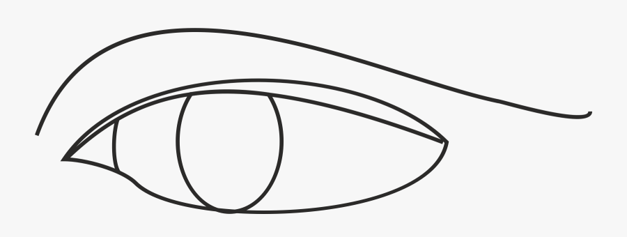 Eye Line Drawing - Simple Line Drawing Of Eye, Transparent Clipart