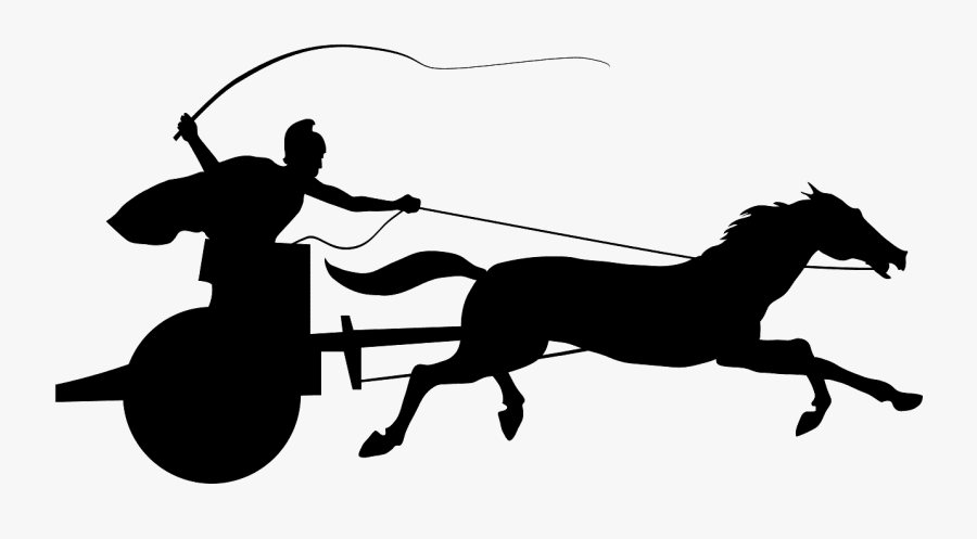 Horse And Chariot Silhouette, Transparent Clipart