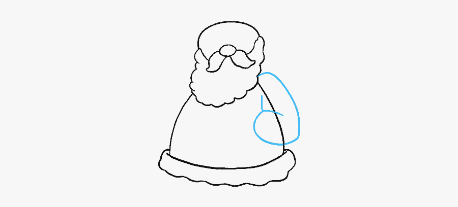 How To Draw Santa Claus - Cartoon, Transparent Clipart