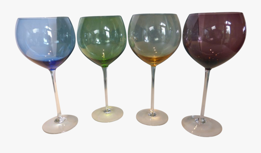 Vintage Lenox Colored Gems Balloon Wine Goblets In - Wine Glass, Transparent Clipart