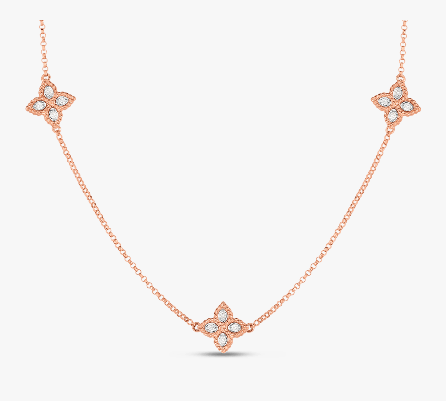 18k Black & White Diamond Reversible Flower Necklace - Zlata Retiazka S Hviezdickami, Transparent Clipart