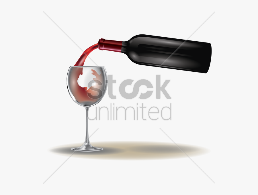 Pour Wine Into Bottle Clipart Wine Glass Red Wine - Design, Transparent Clipart