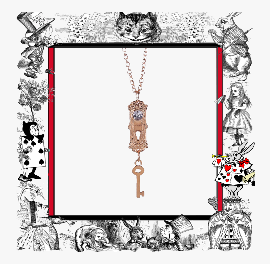 Necklace Lock With Key, Alice In Wonderland Clipart - Alice In Wonderland, Transparent Clipart