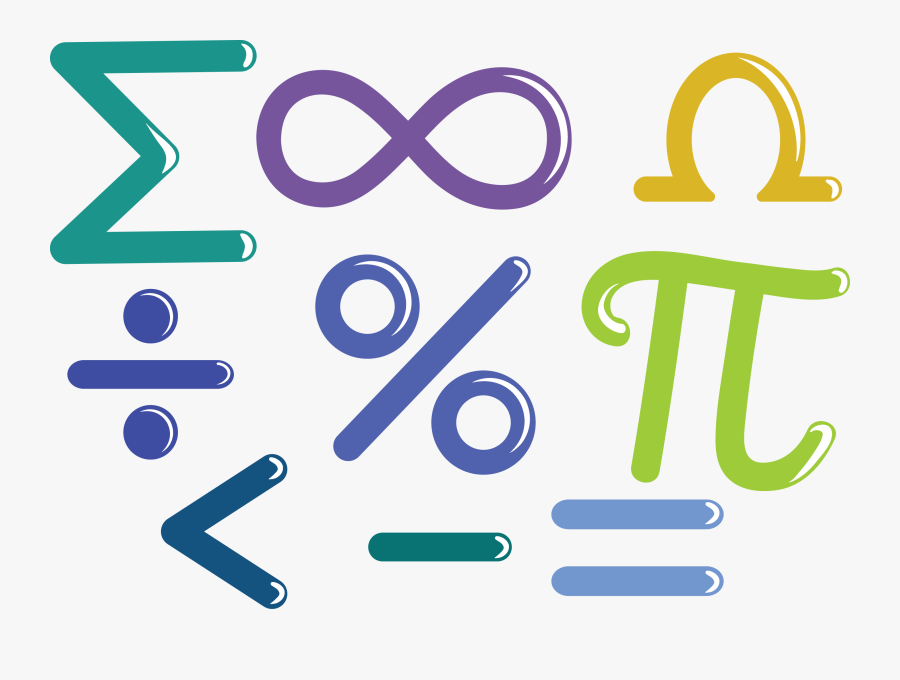 Mathematics Euclidean Vector Number Symbol - Math Symbols Transparent Background, Transparent Clipart