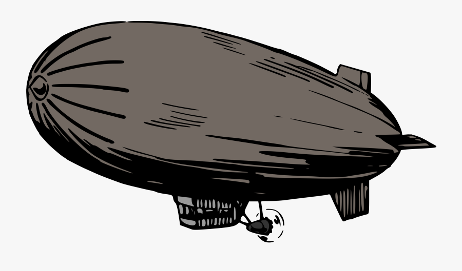 Grey Zeppelin Blimp Vector Clipart - Blimp Clip Art, Transparent Clipart