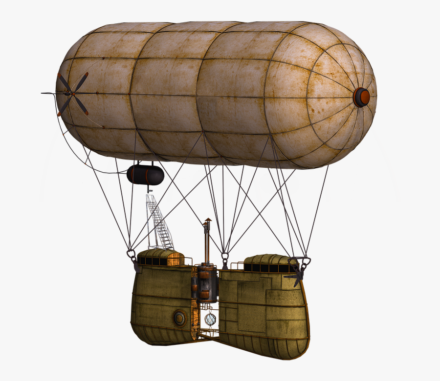 Steampunk Balloon, Transparent Clipart