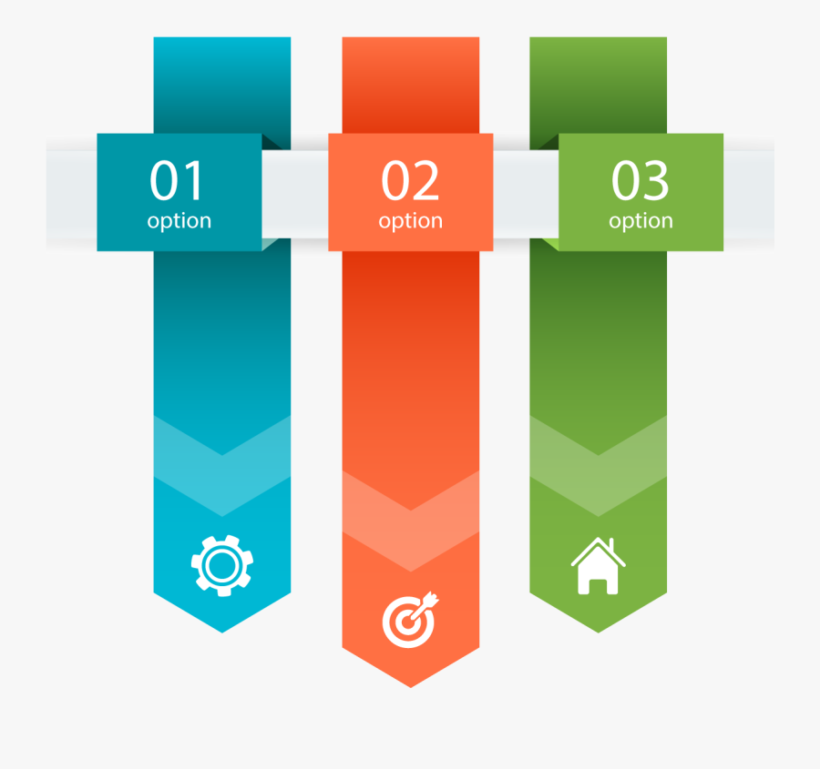 Infographic Banner Color Vector Perspective Element - Png Vector Element Ppt, Transparent Clipart