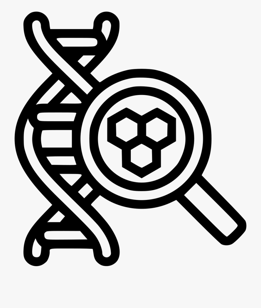 Dna Magnifying Glass Icon, Transparent Clipart